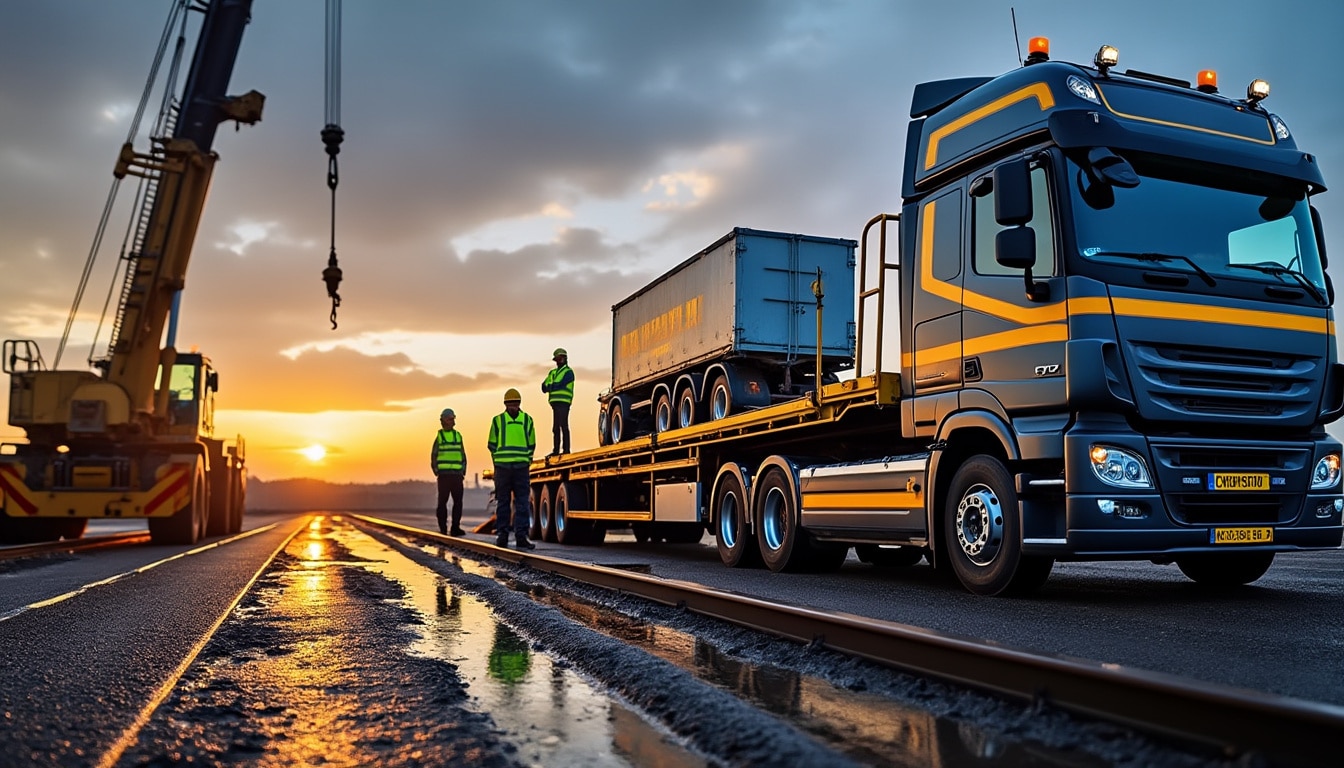 Illustration: Comprendre les spécificités du transport avec camion plateau