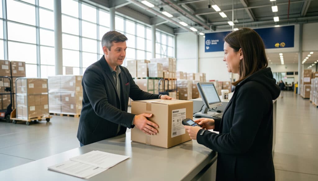Récupérer un colis au terminal de fret : signification