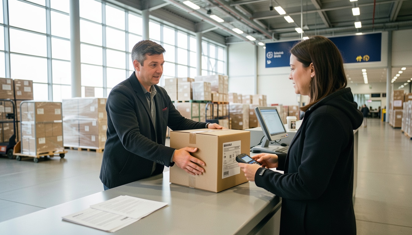 Récupérer un colis au terminal de fret : signification